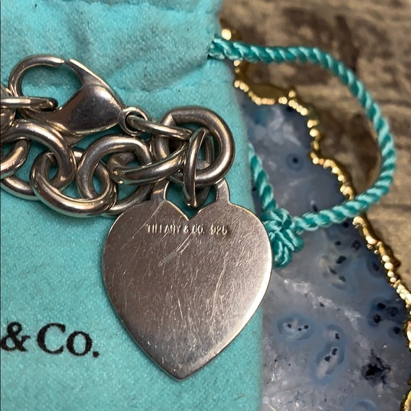 TIFFANY & CO. HEART BRACELET 925 STERLING SILVER - Picture 3 of 8